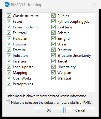 Aspen RMS V15 licensed workspace