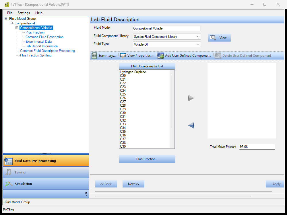 PVTflex 2020 workflow licensed